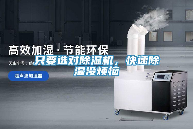 只要選對除濕機(jī)，快速除濕沒煩惱