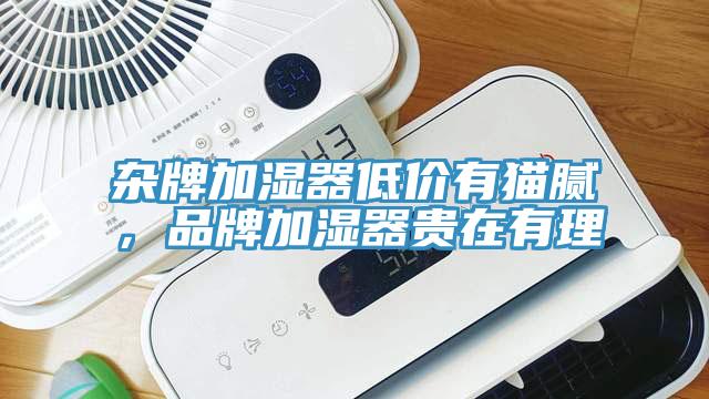雜牌加濕器低價有貓膩，品牌加濕器貴在有理