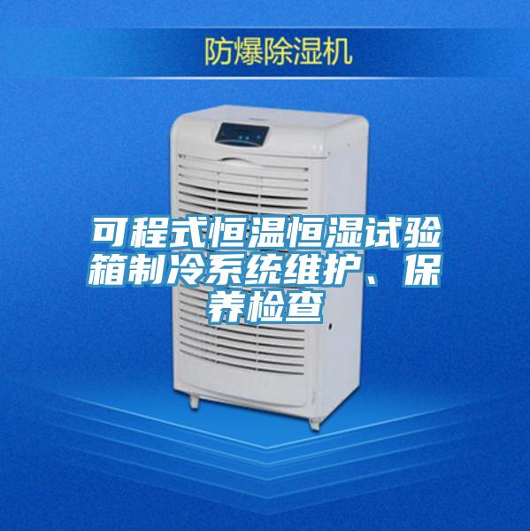 可程式恒溫恒濕試驗箱制冷系統(tǒng)維護(hù)、保養(yǎng)檢查
