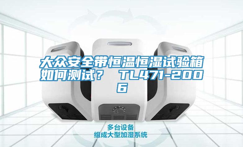 大眾安全帶恒溫恒濕試驗(yàn)箱如何測(cè)試？ TL471-2006