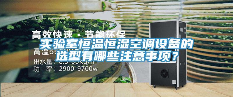 實(shí)驗(yàn)室恒溫恒濕空調(diào)設(shè)備的選型有哪些注意事項(xiàng)？