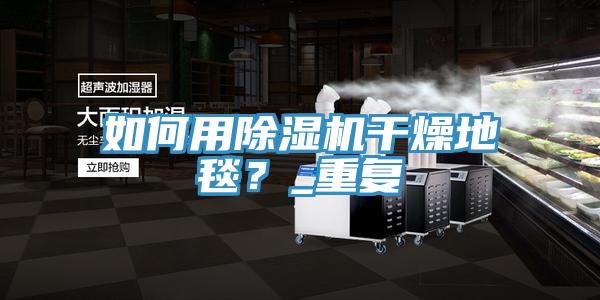 如何用除濕機干燥地毯？_重復