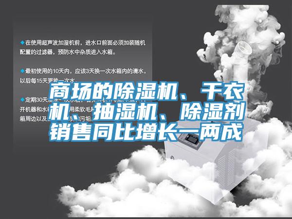 商場的除濕機、干衣機、抽濕機、除濕劑銷售同比增長一兩成