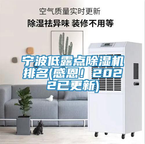 寧波低露點除濕機排名(感恩！2022已更新)