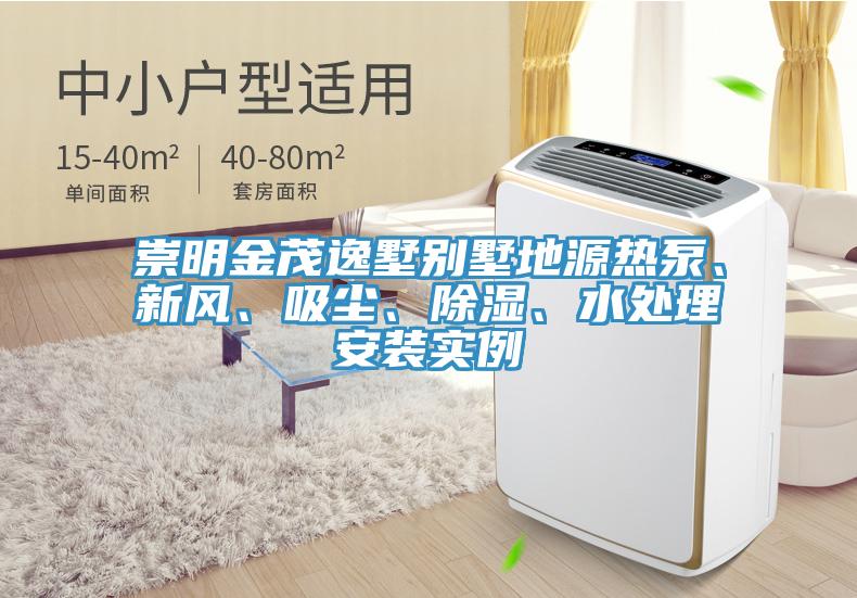 崇明金茂逸墅別墅地源熱泵、新風(fēng)、吸塵、除濕、水處理安裝實例