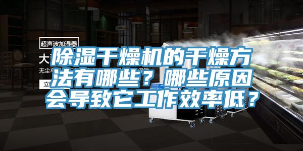 除濕干燥機的干燥方法有哪些？哪些原因會導致它工作效率低？