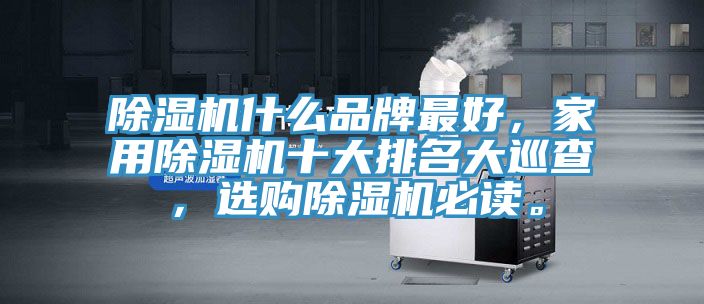 除濕機什么品牌最好，家用除濕機十大排名大巡查，選購除濕機必讀。