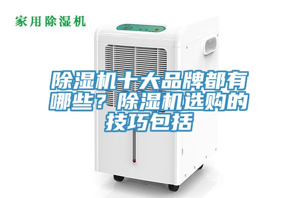 除濕機十大品牌都有哪些？除濕機選購的技巧包括